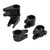 Axle Tube Link Mount Set Aluminum Counterweight Increase Link Rod Mount Adapter for SCX10 PRO Black
