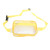 Clear Sling Bag Waterproof Large Capacity Adjustable Strap Transparent PVC Chest Waist Pack for Sports Travel Yellow