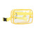 Clear Sling Bag Waterproof Large Capacity Adjustable Strap Transparent PVC Chest Waist Pack for Sports Travel Yellow