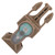 Outdoor Mini Survival Light IPX8 Waterproof Safety Signal Lamp with Release BuckleMud Color Base White Light