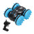RC Boat Stunt Car 4 Wheel Gear 2.4GHz Rechargeable Blue Amphibious Land Water Toy for Above 6 Years Old Outdoor Dual Battery