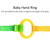 4 Pcs Baby Stand Up Walker Tool Rings Baby Pull Rings for Playpen Baby Crib Hooks Baby Training Ring Baby Bed Rings