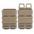ABS Fast Double Magazine Pouch Molle Strike System For 5.56 Mags (tan)