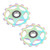 2Pcs Bike Derailleur Pulley Aluminium Alloy Rear Bearing Jockey Guide Roller Wheel Component for Road Bike 13T
