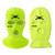 3 Holes Knitted Hat Letter Embroidered Face Cover Warm Ski Face Cover for Outdoor Cycling Skiing Running Fluorescent Yellow