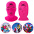 3 Holes Knitted Hat Letter Embroidered Face Cover Warm Ski Face Cover for Outdoor Cycling Skiing Running Fluorescent Yellow