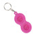 Stress Relief Keychain Push Bubble Key Ring Hand Sensory Puzzle Toy Silicone for Students Adults ChildrenPink