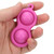 Stress Relief Keychain Push Bubble Key Ring Hand Sensory Puzzle Toy Silicone for Students Adults ChildrenPink
