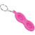 Stress Relief Keychain Push Bubble Key Ring Hand Sensory Puzzle Toy Silicone for Students Adults ChildrenPink