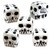 5Pcs Halloween White Skeleton Dice Decorative Mini Skeleton Face Gaming Dice for Club Pub Halloween Party