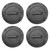 4 Pcs Inflatable Boat DRing Pad Patch PVC Durable Marine Stainless Steel Fixed Buckle(Black )