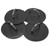 4 Pcs Inflatable Boat DRing Pad Patch PVC Durable Marine Stainless Steel Fixed Buckle(Black )