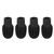 4Pcs Silicone Drumstick Tips Silent Practice Drum Mute Dampener Percussion AccessoriesBlack
