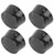 4Pcs Acrylic Bass Knobs Electric Guitar Volume Control Potentiometer Hat Guitar AccessoriesGold on Black