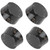 4Pcs Acrylic Bass Knobs Electric Guitar Volume Control Potentiometer Hat Guitar AccessoriesGold on Black