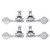 2L2R Bass String Tuning Pegs Open Tuners Zinc Alloy Machine Heads Silver