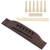 Guitar Preslotted Bridge Set Rosewood Plastic Saddle Nut Pin Sets for Acoustic Guitars