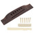 Guitar Preslotted Bridge Set Rosewood Plastic Saddle Nut Pin Sets for Acoustic Guitars