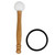 Rubber Mallet Stick Beater for Crystal Singing Bowl Wooden Handle Professional Sound Bowl Striker with Rubber Ring Meditation Bowl Accessory Ivory