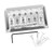 Fixed Hardtail Guitar Bridge U Shape Saddle Bridge Replacement Metal Electric Guitar String Bridge Silver