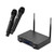 U2 UHF Wireless Microphone System 2 Handheld Mics & 1 Receiver with LCD Display for Karaoke Home Entertainment Business Meeting Speech Classroom Teaching