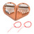 2Pcs 8 Key Thumb Piano Portable Wooden Kalimba Pendant Heart Shape Mini Finger Instrument(Heart Shape (Left Right) )