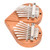 2Pcs 8 Key Thumb Piano Portable Wooden Kalimba Pendant Heart Shape Mini Finger Instrument(Heart Shape (Left Right) )