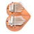 2Pcs 8 Key Thumb Piano Portable Wooden Kalimba Pendant Heart Shape Mini Finger Instrument(Heart Shape (Left Right) )