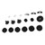 Drum Kit Non Slip Felt Pad Set Wing Nuts Stand Sleeves Cymbal Washers Replacement AccessoriesBlack