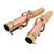 2Pcs Saxophone Neck Metal Straight Curved Accessory Replacement Set Kit for SopranoRed Antique Brass