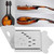 Mandolin Cable Pull Board Bend Type Steel Exquisite Musical Instrument Accessories(QB08 Chrome without Pattern )