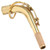 Saxophone Neck Brass for Alto Sax Bend Tube Musical Instrument Accessories 2.45cmGold