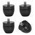 Speaker Isolation Stand Feet Set Aluminum Alloy Amplifier Base Pads Audio Shock Absorption Pads Black