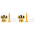 2Pcs Guitar Strap Lock Buttons Metal End Pins Set Mounting Screws Wool Washers Modern Design for Bass Ukulele Gold