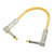 6 Pcs Guitar Patch Cable 6 Inch 6.35mm Right Angle Audio Cable for Effect Pedal Mixer Amplifier Electric Guitars Basses Yellow