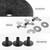 Pack of 18 PCS Drum Kit Accessories Set Cymbal Stand Felts Hi-Hat Clutch Felts Hi Hat Cup Felts Cymbal Wing Nuts Cymbal Sleeves and Metal Gaskets Replacement Grey