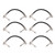 6 Pcs Guitar Effect Pedal Cable 15cm 6 Inch 1/4 Inch Right Angle Guitar Patch Cable for Microphone Amplifier Keyboard Flat Head Silver