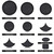 10pcs Mute Silencer Drumming Practice Pad Bass Drums Quiet Sound off Black