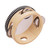 4 Inch Wooden Hand Tambourine with Metal Single Row Jingles Polyester Drum Skin Tambourines Entertainment Musical Timbrel for Adults Kids Dancine Singing Party