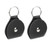 2Pcs Guitar Pick Bag PU Keychain Portable Musical Instrument Accessories Storage CaseBlack