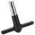 4 Pcs Drum Tuning Keys T Handle Metal Sturdy Smoothly Drum Key Tuner with Silicone Cover Black