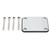 Electric Guitar Neck Plate Square Metal Back Mounting 4 Holes with Screws Bass Parts Silver