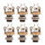 10 Pcs Guitar Mono Jack Professional Standard Metal Mono Jack Electric Guitar Accessory