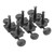 6Pcs String Tuning Key Retro Style Metal Delicate Tuning Pegs Replacement for Electric Guitar Black
