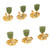 6Pcs String Tuning Key Metal Plastic Semi Sealed Tuning Keys for Electric Acoustic Guitar 3L3R Gold