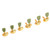6Pcs String Tuning Key Metal Plastic Semi Sealed Tuning Keys for Electric Acoustic Guitar 3L3R Gold
