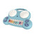 Drum Piano Toy Educational Multifunctional Baby Piano Toy with Game Story Song for Children Birthday Gift Blue