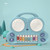 Drum Piano Toy Educational Multifunctional Baby Piano Toy with Game Story Song for Children Birthday Gift Blue