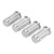4Pcs Guitar Bridge Anchors Metal Adjustable Tailpiece Mounting Anchors Electric Guitar PartsSilver