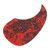 Guitar Comma Pickguard PVC Wear Resistant Anti Scratch Stylish Guitar Pick Guard Replacement 128mm Blood Red